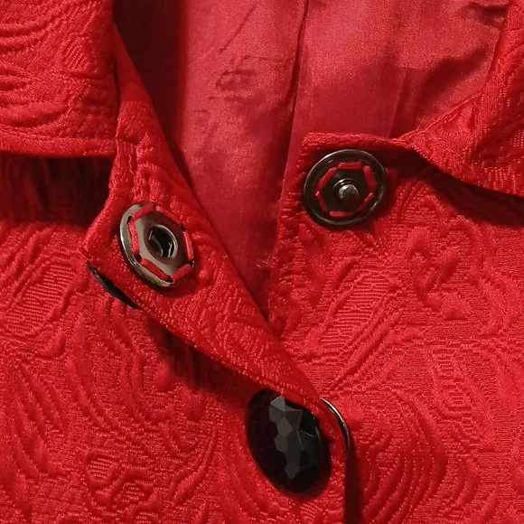 Red Women's Swing Jacket Size Large - Picture 5 of 6